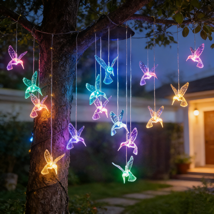 Solar Butterfly Wind Chime Light – Color-Changing LED