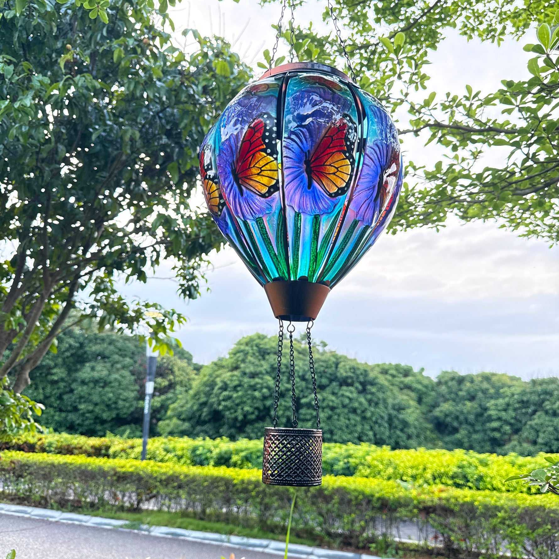 Balloontern solar Hot air balloon lantern yard lights