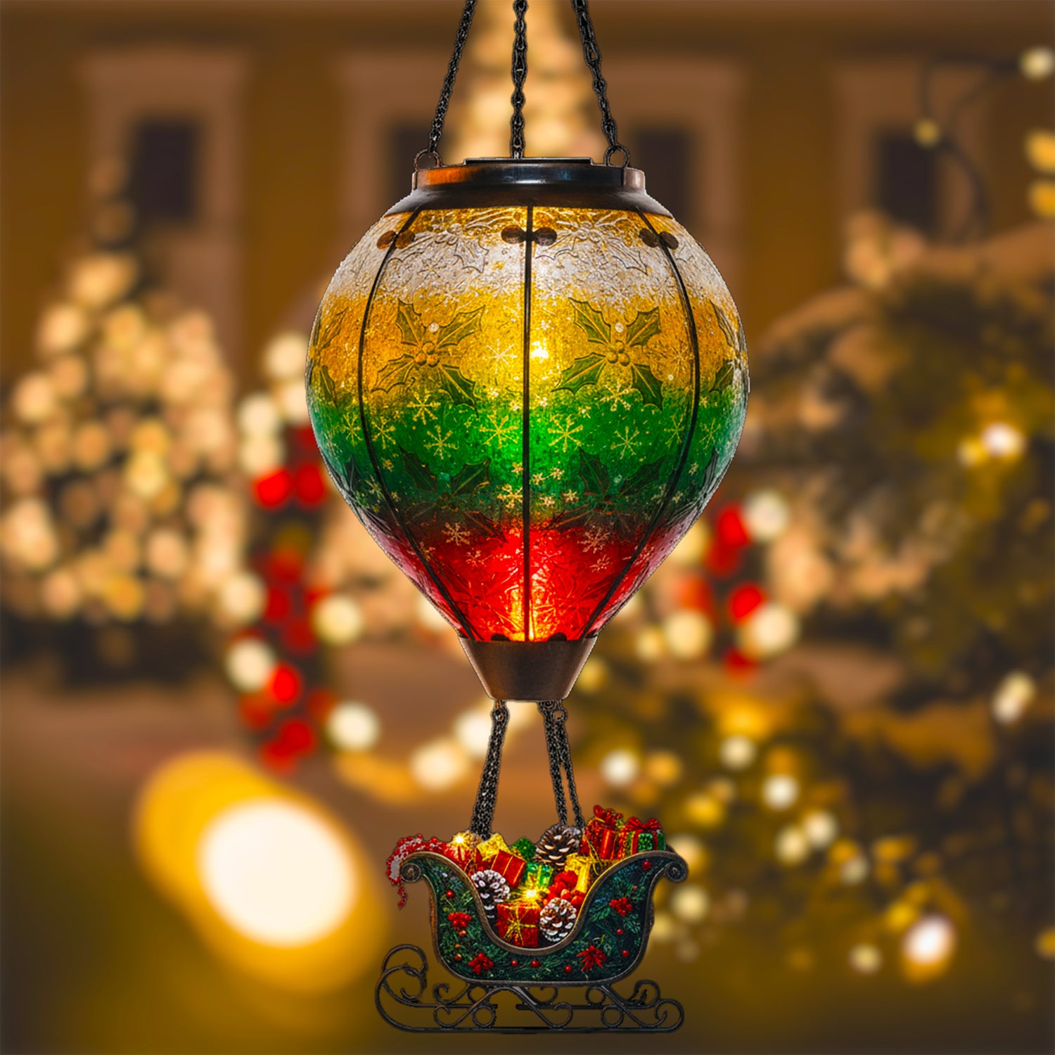 Christmas Hot Air Balloon Solar Lantern