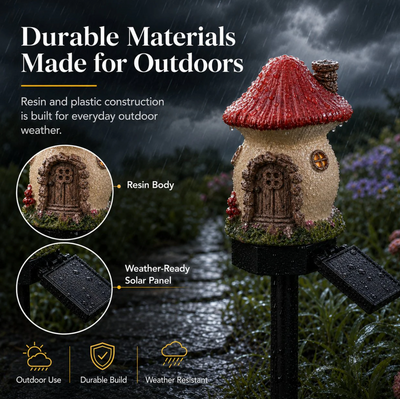 ✨Enchanted SolarMushroom House Light -Cozy Fairy Garden Decor🍄