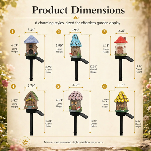 ✨Enchanted SolarMushroom House Light -Cozy Fairy Garden Decor🍄