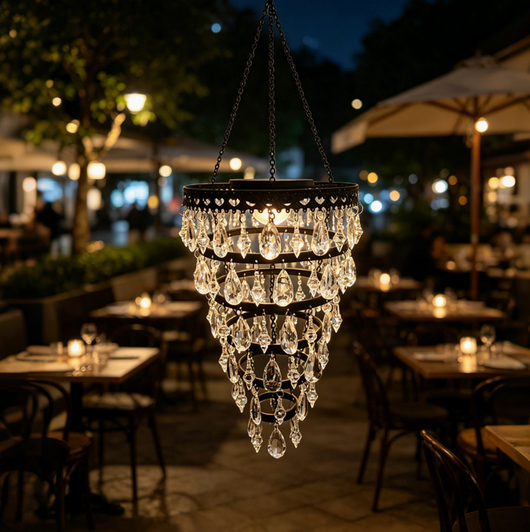 🔥Solar Hanging Crystal Chandelier