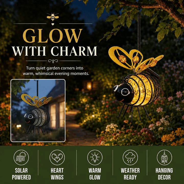 Solar Hanging Bee Garden Lights