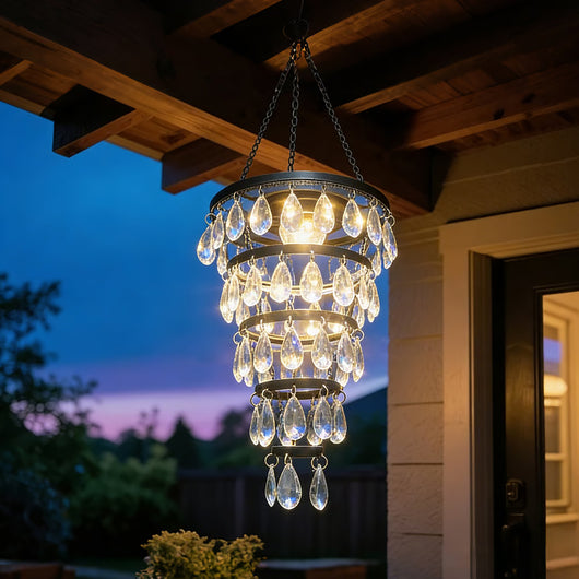 🔥Solar Hanging Crystal Chandelier