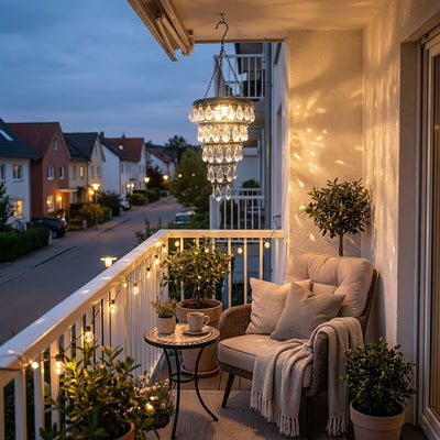 🔥Solar Hanging Crystal Chandelier