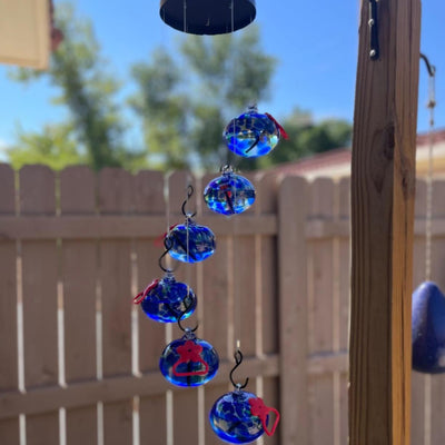 Charming Glass Wind Chimes Hummingbird feeders