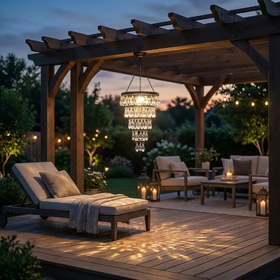 🔥Solar Hanging Crystal Chandelier