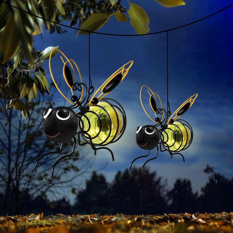 🐝40% OFF  Solar-powered hanging light with a bee for outdoor use – The perfect gift for plant lovers, moms, or simply anyone who loves to smile ❤️