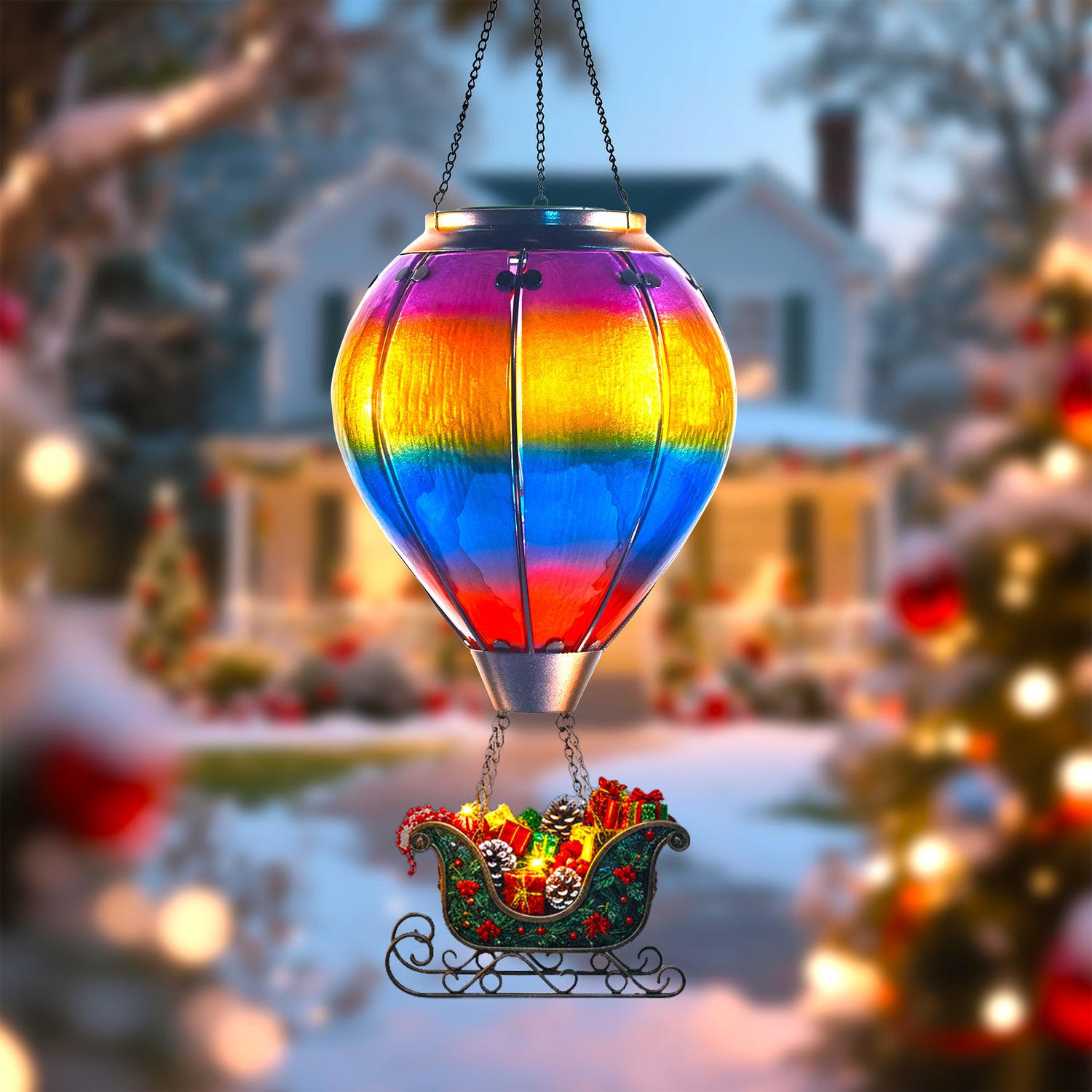 Christmas Hot Air Balloon Solar Lantern