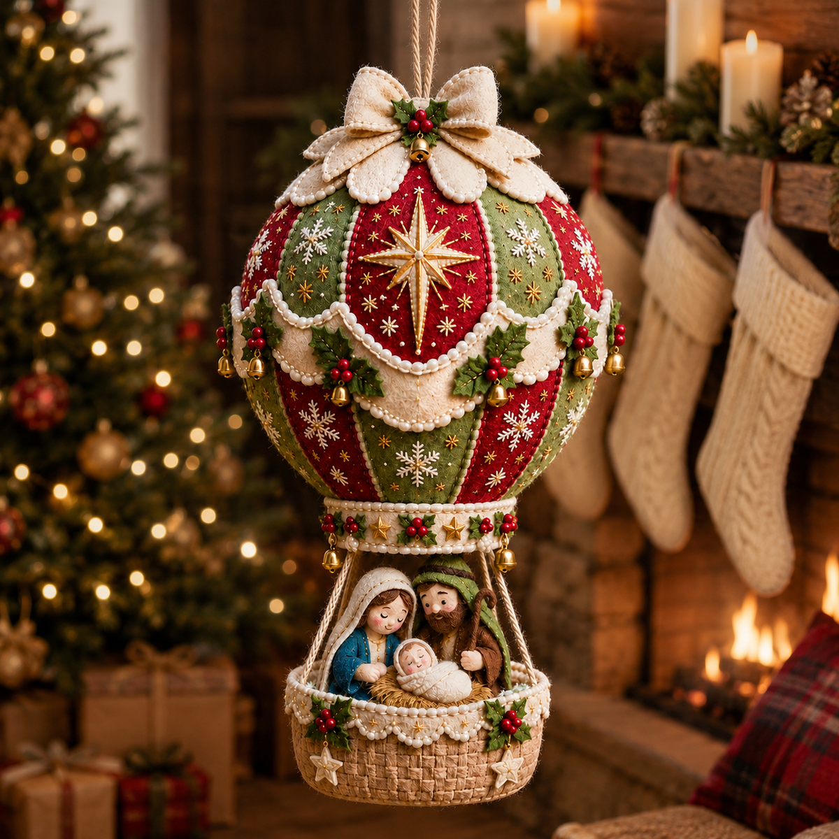 🎈 Christmas Hot Air Balloon Hanging DIY Kit