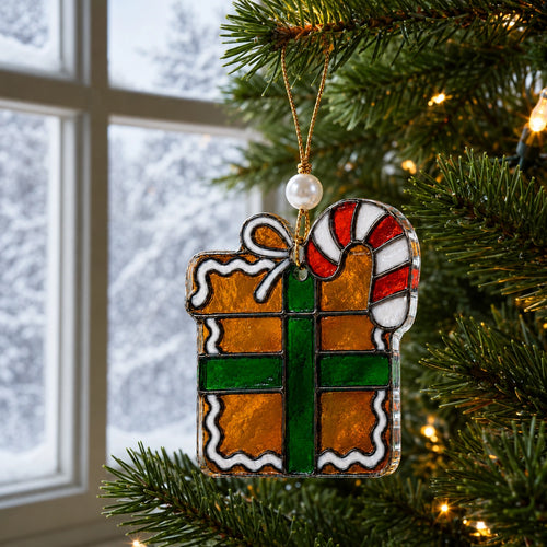 Mini Stained Glass Style Christmas Ornaments – 6 Festive Designs