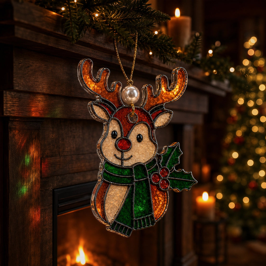 Mini Stained Glass Style Christmas Ornaments – 6 Festive Designs
