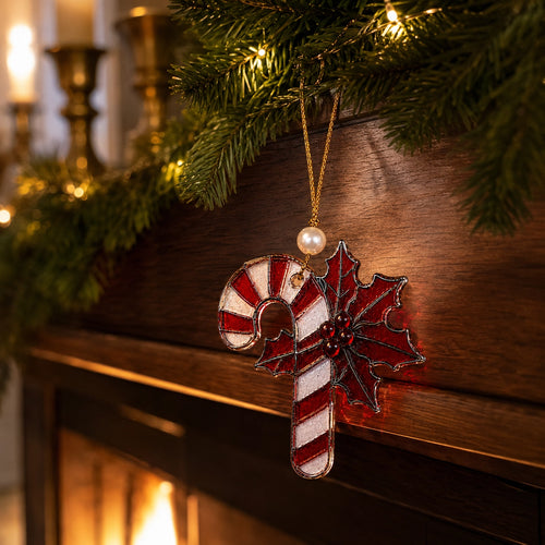 Mini Stained Glass Style Christmas Ornaments – 6 Festive Designs