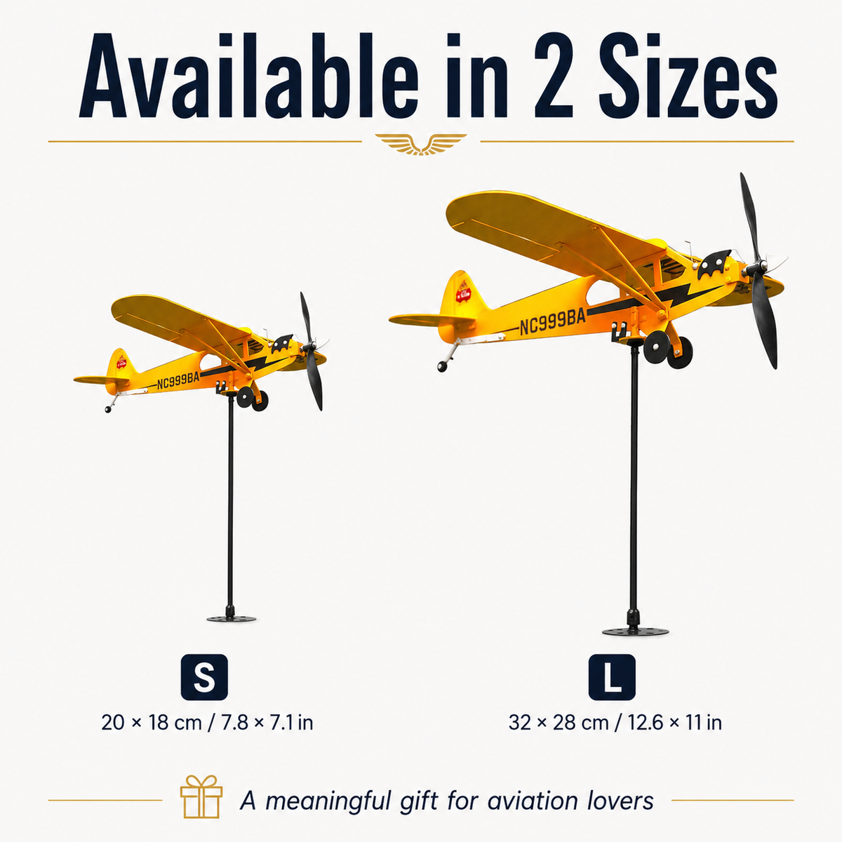 Piper J3 Cub Airplane Weathervane