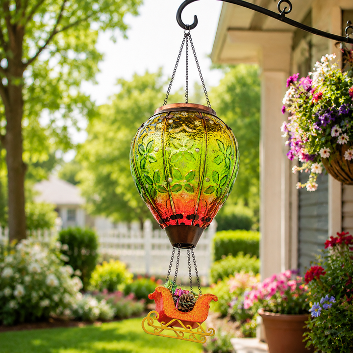 Christmas Snowflake Hot Air Balloon Solar Lantern