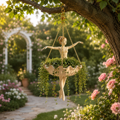 🌿Ballet Dancer Hanging Planter – Graceful Artistry, Living Greenery 🩰🌿