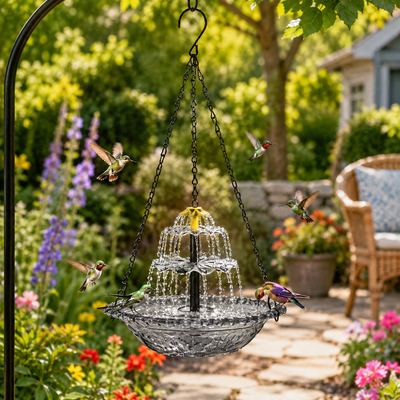 Bird Bath + Bowl / Gray