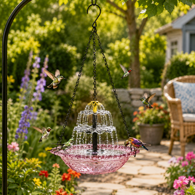 Bird Bath + Bowl / Pink
