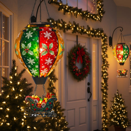 Christmas Special Sale — 35% Off Christmas Hot Air Balloon Solar Lantern