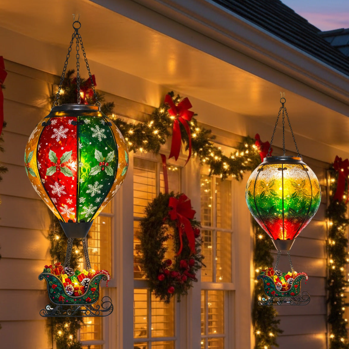 Christmas Special Sale — 35% Off Christmas Hot Air Balloon Solar Lantern