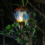 hot air balloon lantern butterfly glass decor 