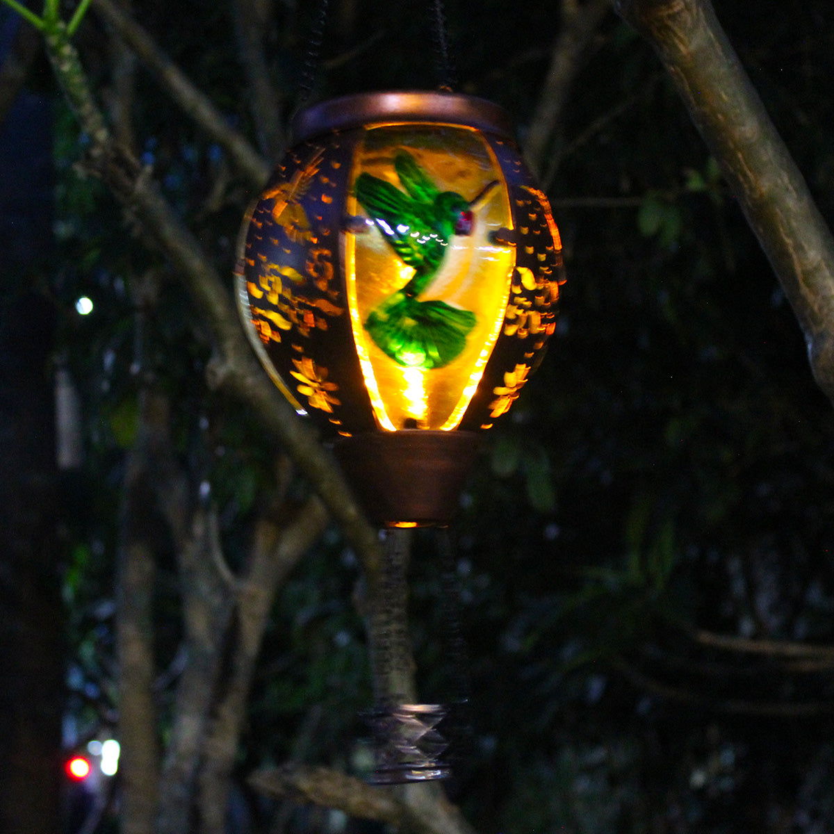 Solar hot air balloon garden lights