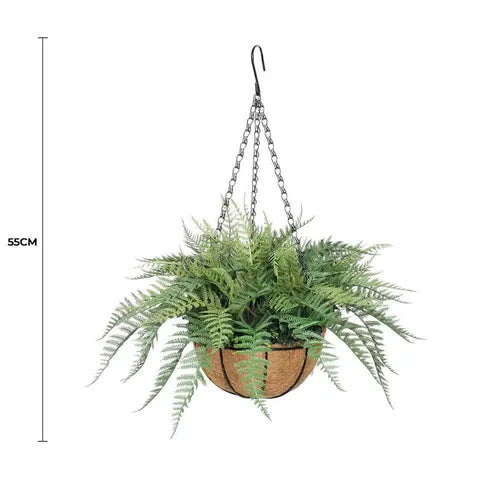 Artificial Fern Hanging Basket