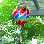 hot air balloon solar lantern with LED yard lights for festive yard decor