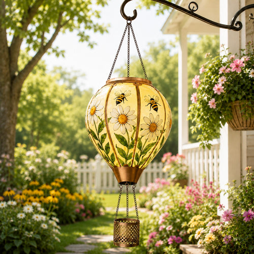 Bee & Daisy Hot Air Balloon Solar Lantern
