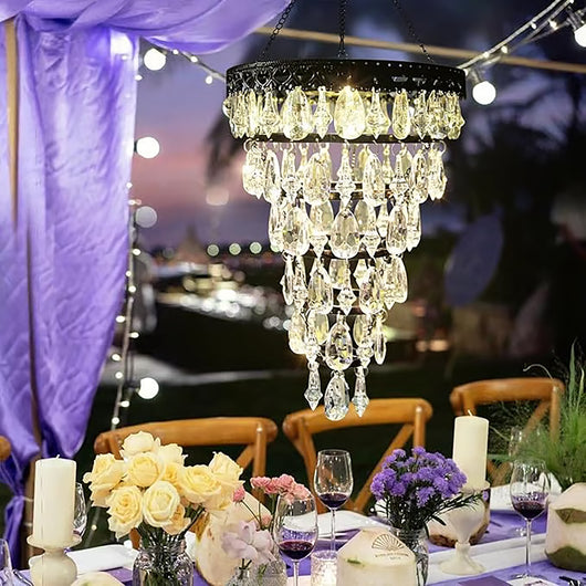 🔥Solar Hanging Crystal Chandelier