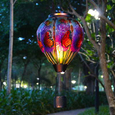 solar hot air balloon decoration patio ideas 