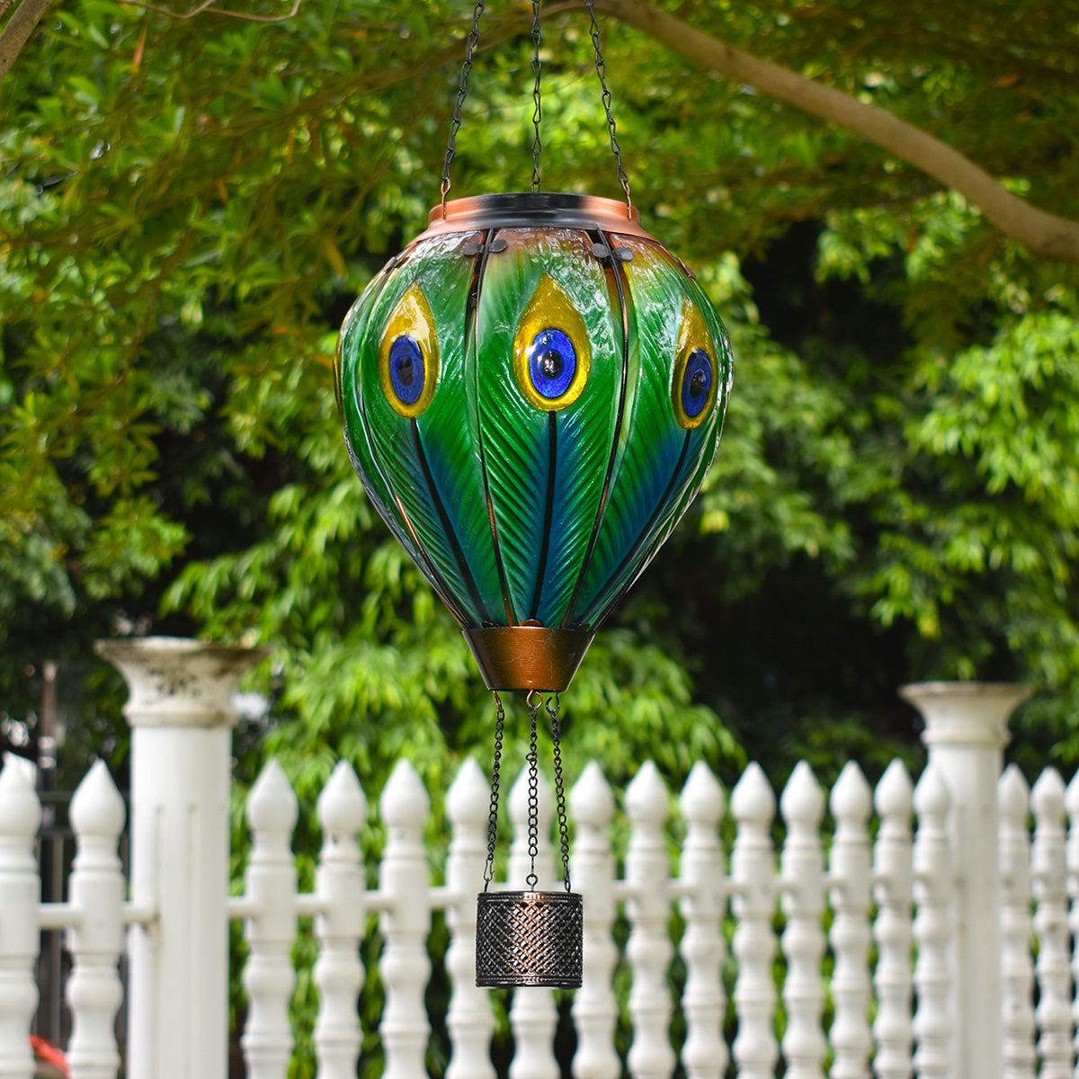 solar hot air balloon lights for garden