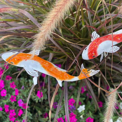 Koi fish garden art décorations