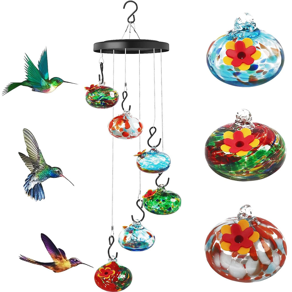 🐦 Charming Glass Hummingbird Feeder — Leak-Resistant, Easy to Hang & Beautiful in Any Garden 🌸