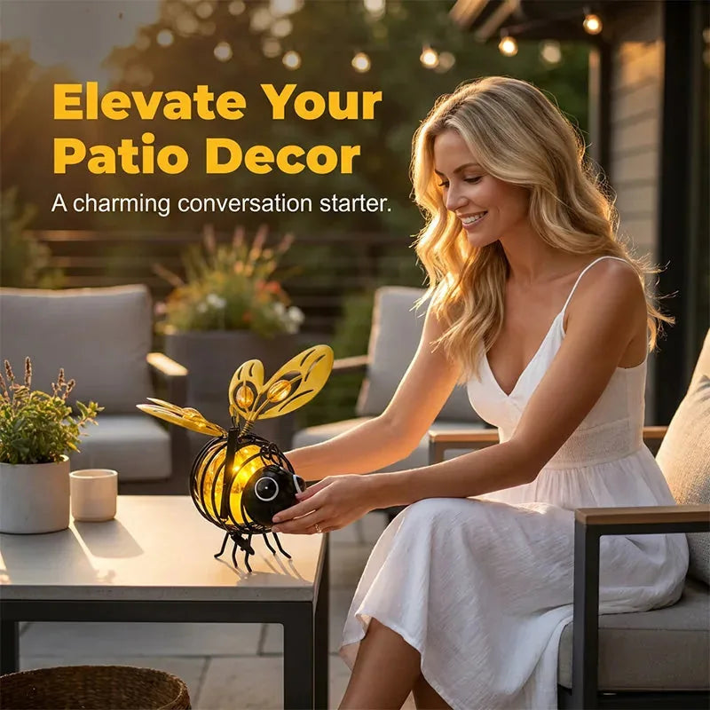 Solar Hanging Bee Garden Lights