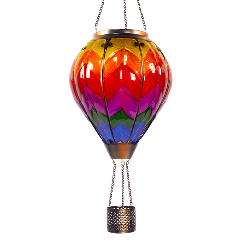 Rainbow Chevron Hot Air Balloon Solar Lantern