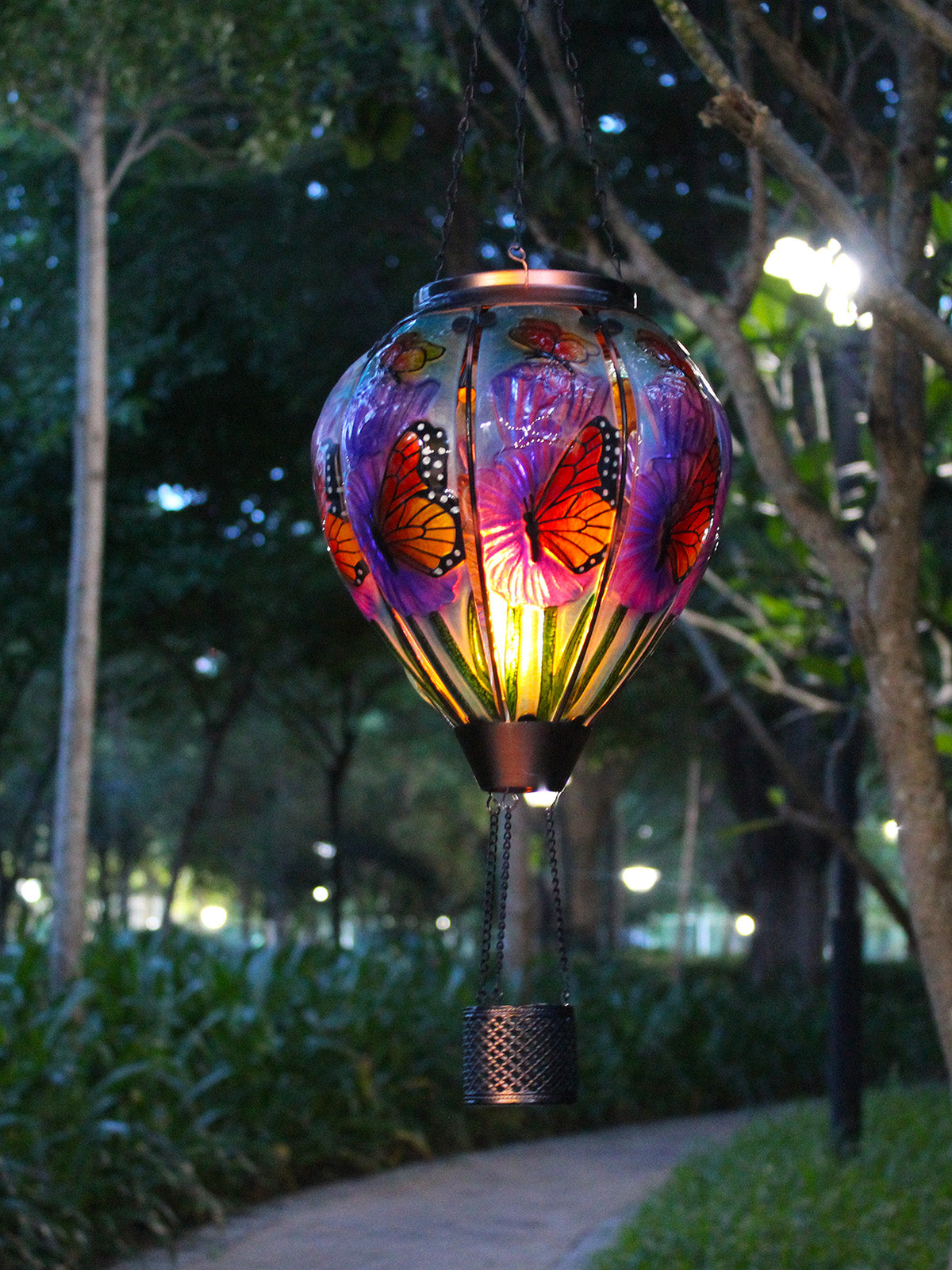 solar hot air balloon light garden solar lantern